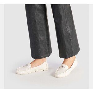 Coach Marley Driver Women's Chalk Leather Low Top Closed Toe Shoes Size